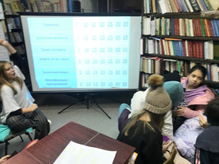 Познавательно-игровой урок «Знатоки прав» в Соловецкой библиотеке Приморского района